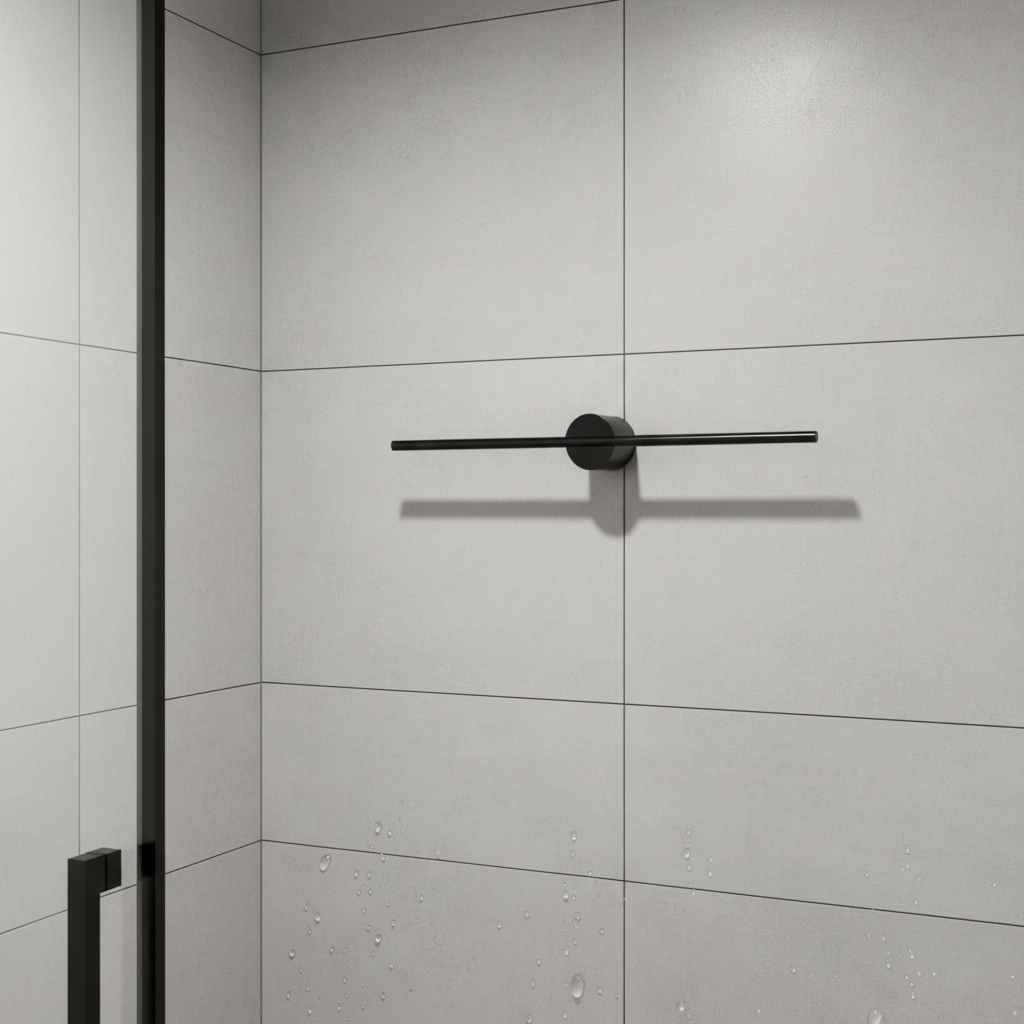 Eleganter Handtuchhalter Schwarz | Moderner Handtuchständer Wand