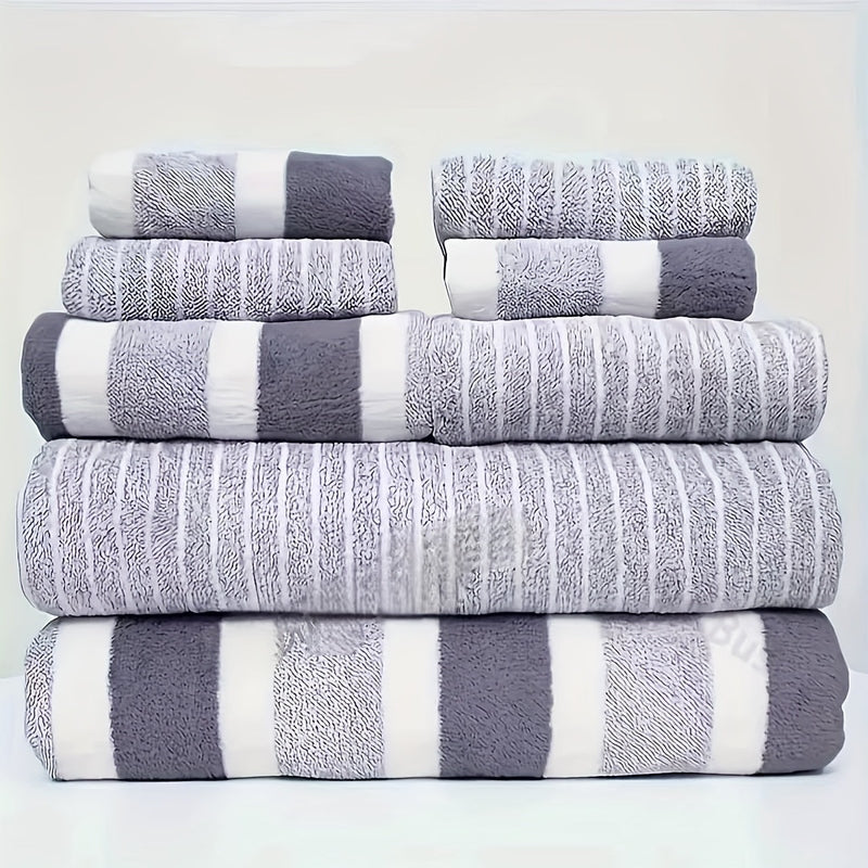 AquaPlush | 8-teiliges Badetuch-Set aus Korallenvlies
