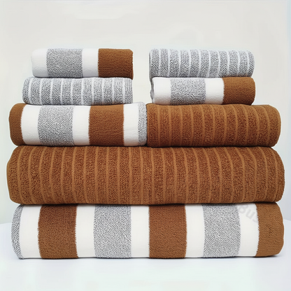 AquaPlush | 8-teiliges Badetuch-Set aus Korallenvlies