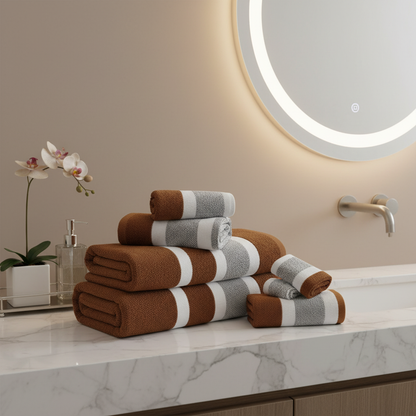 AquaPlush | 8-teiliges Badetuch-Set aus Korallenvlies