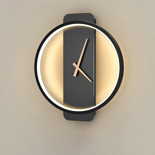 AuraTime | Moderne Minimalistische Wanduhr mit LED-Licht