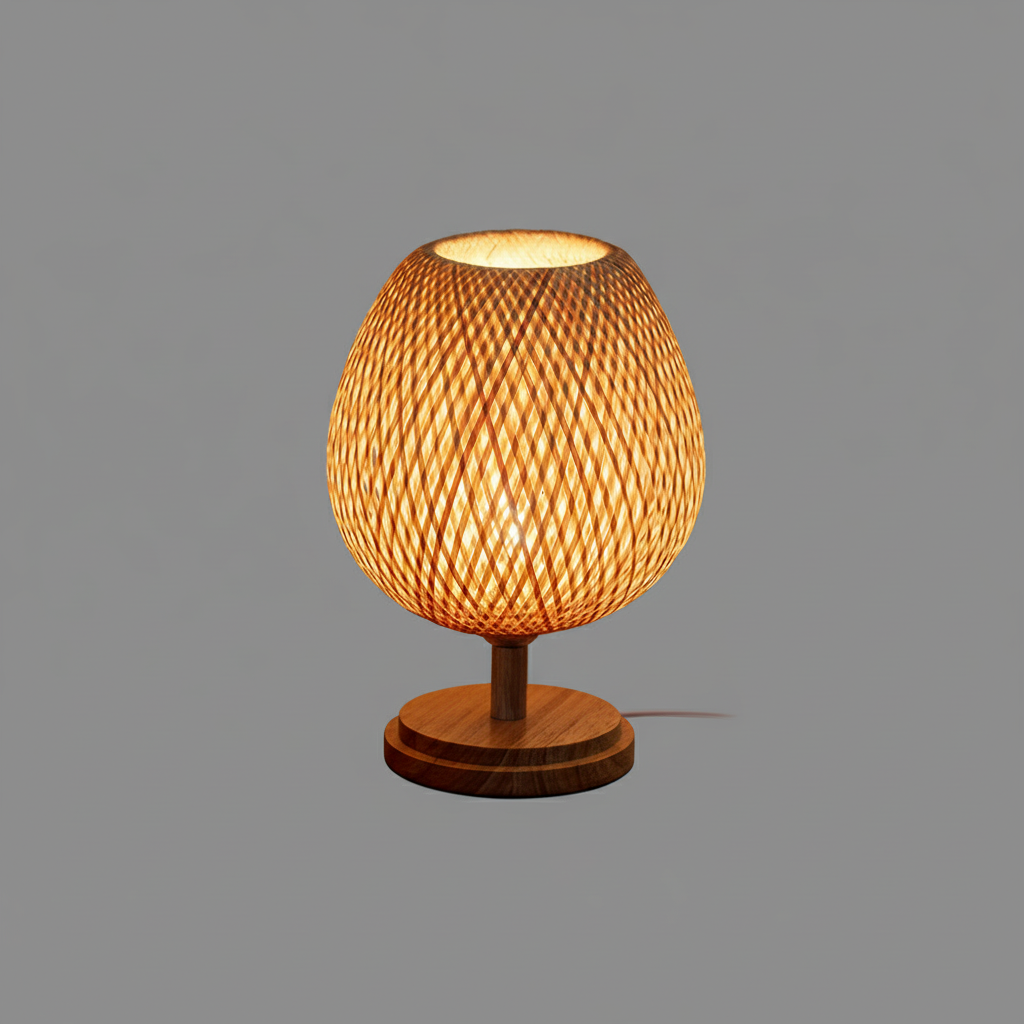 BambooLight | Vintage Tischlampe aus Bambus