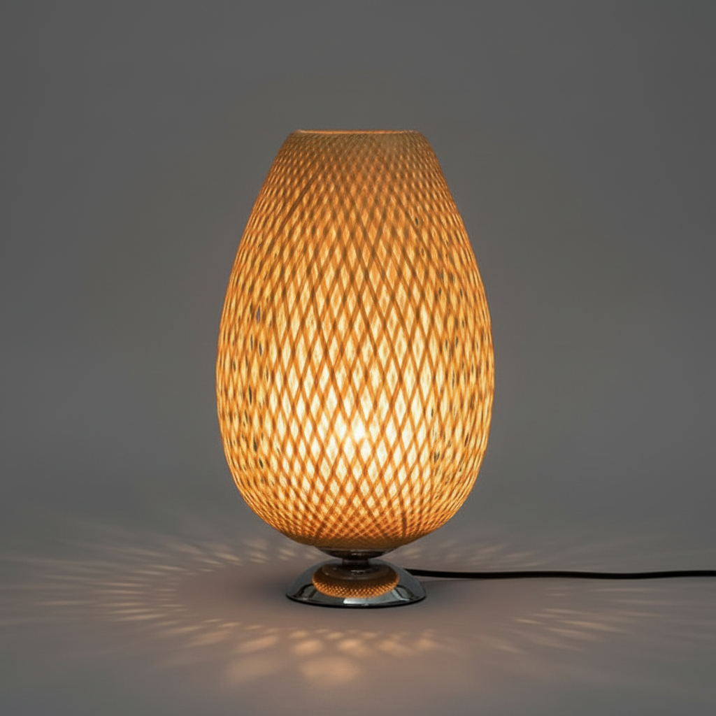 BambooLight | Vintage Tischlampe aus Bambus