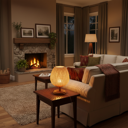 BambooLight | Vintage Tischlampe aus Bambus