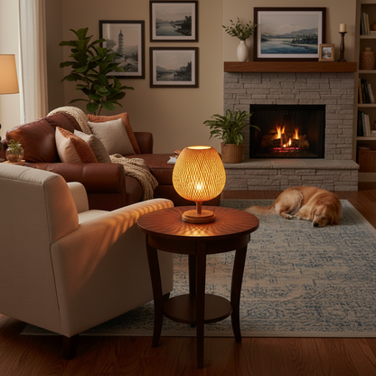 BambooLight | Vintage Tischlampe aus Bambus