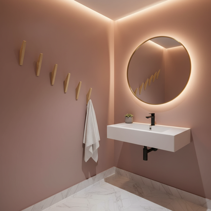 ElmHooks | Set aus 6 minimalistischen Wandhaken aus Holz