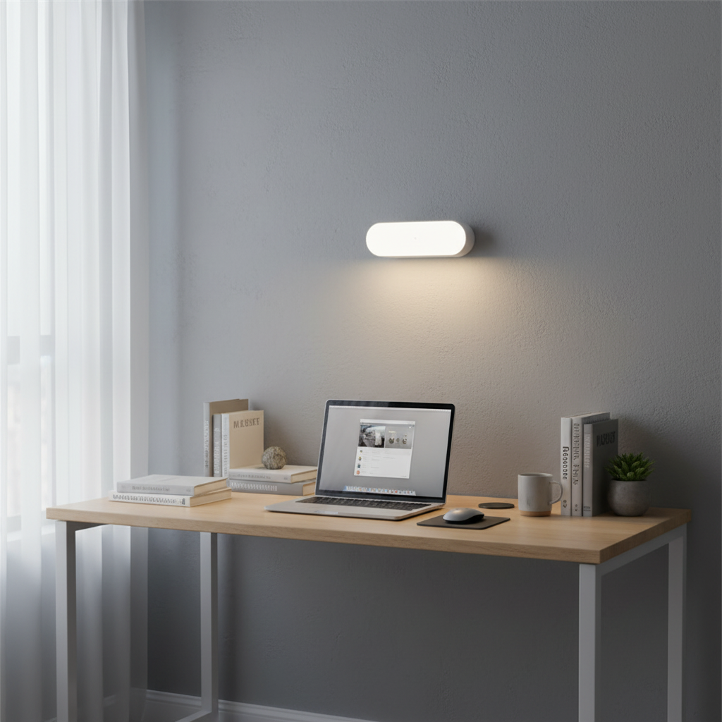 Wiederaufladbare LED Wandleuchte | Kabellose Wandlampe mit Bewegungssensor
